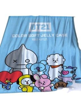 BT21 Soft Fluffy Fleece Decorative Blankets Bed Decor Bedroom Throw Blanket New‎